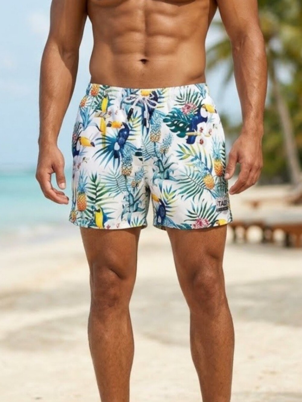 Taddlee Tropical Men's Swim Trunks - Size L USA / XL EUR.